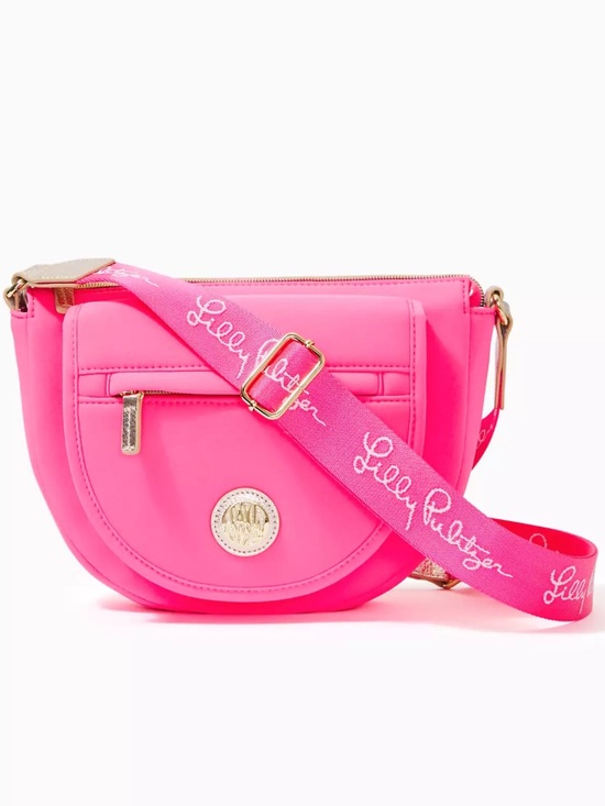 Lilly Pulitzer Handbags - Lilly Pulitzer NWT Giavanna neoprene crossbody bag in Aura Pink!